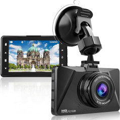 CHORTAU Dash Cam Car, 1080P Full HD Dash Cam, DVR Dashboard kamera, autovadītāja video reģistrators, IR nakts redzamība, 170° platleņķis ar cilpas ierakstīšanu, autostāvvietas uzraudzība, kustības noteikšana, G-sensors