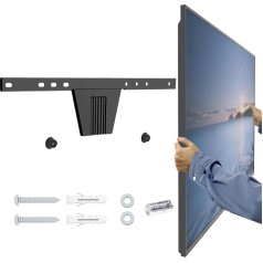 PUTORSEN Ultraslim TV sienas stiprinājums 37-80 collu plakaniem un izliektiem televizoriem, sienas stiprinājums TV ar maksimālo VESA 600 x 400 mm, attālums no sienas tikai 1,7 cm