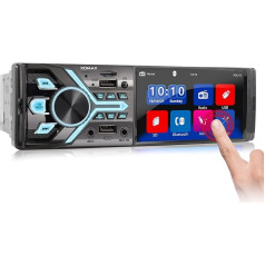 XOMAX XM-V426 Auto radio ar 4,1 collu / 10 cm skārienjūtīgo ekrānu I Bluetooth I USB, SD, MIC, AUX I Savienojumi atpakaļgaitas kamerai I USB uzlādes funkcija I 1 DIN