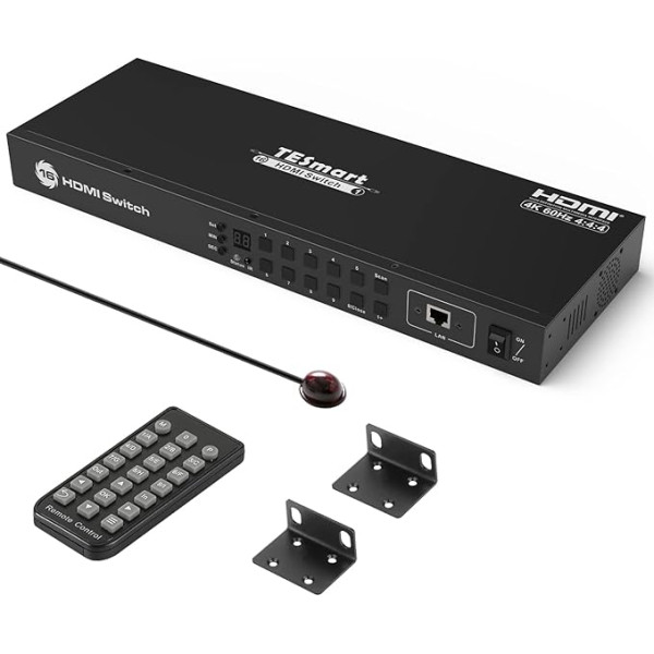 TESmart HDMI komutators sadalītājs 2/3/4/5/8/16 portiem Atbalsta HD 4K 3D 1080P Xbox/PS4/HDTV/Blu-Ray/DVD/DVR atskaņotājs utt.