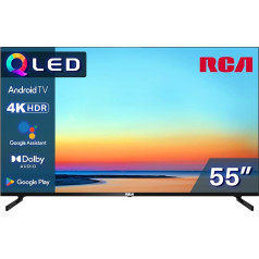 RCA QLED televizors 55 collas (139 cm), UHD Smart TV, Wi-Fi, Bluetooth, 4K HDR, trīskāršs uztvērējs (DVB-C/S/S2/T/T/T2)