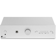 Pro-Ject MaiA S3, kompakts un universāls audiofilu pilns pastiprinātājs, aptX™ HD Bluetooth 5.0, Phono, Line, Digital, austiņu izeja, sudraba krāsā