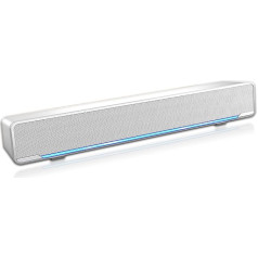 Skaņu josla, USB vadu stereo skaņu josla, 3D stereo skaņu josla ar zilu LED elpošanas gaismu TV / mājas kino skaļruņiem, spēlēm, projektoriem, 12 collas