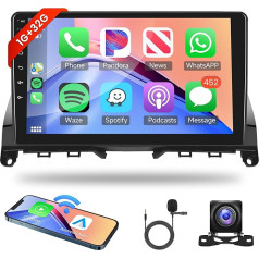 1G+32G bezvadu Carplay Android 13 auto radio 2 DIN Mercedes Benz C klases W204 S204 2007-2014 ar Android auto navigāciju GPS 9 collu auto radio ar spoguļa saiti Bluetooth FM/RDS/DAB+/OBD/SWC aizmugures