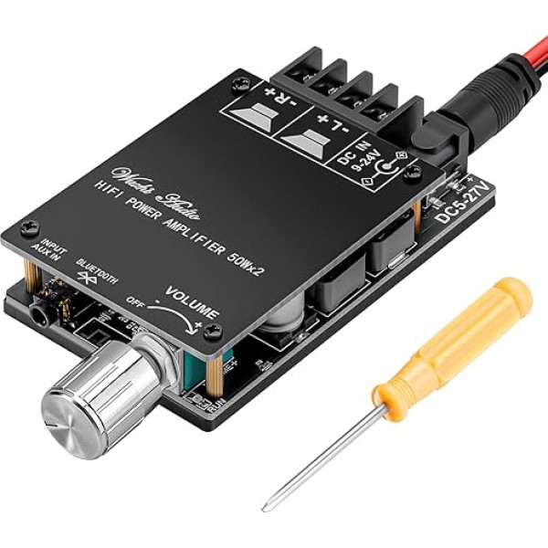 Bluetooth pastiprinātāja modulis Hi-Fi Stereo - 2.0 audio pastiprinātāju plate TPA3116D2 Mini digitālā jaudas pastiprinātāja plate 2 x 50 W 5 V