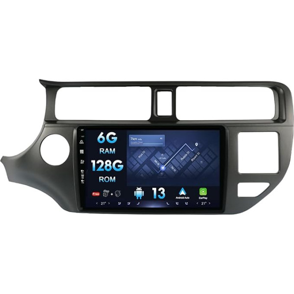 9 collu 2 DIN Android auto radio ar Android Stereo priekš Kia Rio K3 2011-2017 Radio ar GPS navigācijas atbalstu | BT | DAB+ | USB | Carplay | WLAN | 4G | SWC | RDS | USB | DSP | 6G + 128G