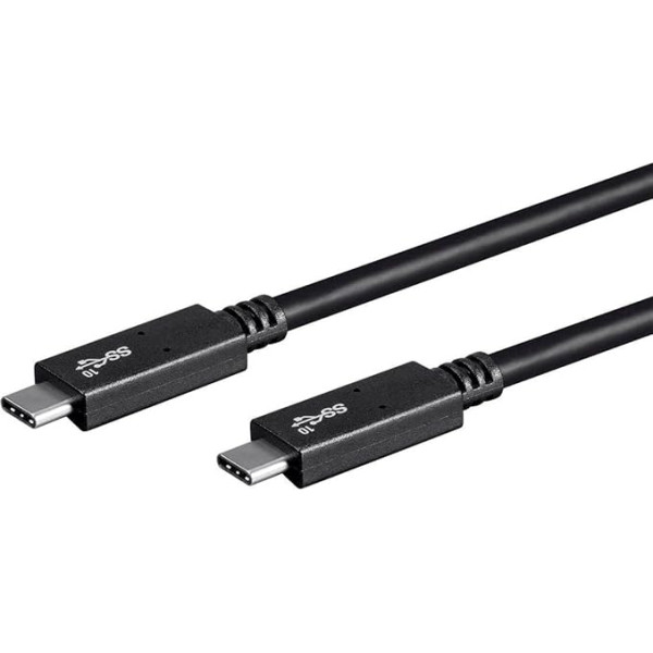 Monoprice 24285 1m USB C Male kabelis - melns - USB kabeļi (1m, USB C, USB C, 3.1 (3.1 Gen 2), 10000 Mbps, melns)