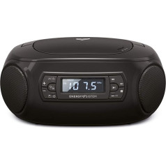 Energy Boombox 3 (Bluetooth stereo skaļrunis, pārnēsājams CD atskaņotājs, USB MP3 atskaņotājs, FM radio skaņas mašīna)