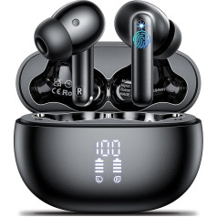 Evanell Bluetooth In-Ear austiņas V5.3 - 42h - Bezvadu - ar mikrofonu - Apple iPhone un Android, piemēram, Samsung - Touch, IPX7 ūdensizturīgas, HiFi, LED LED