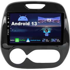 Android 13 IPS auto radio piemērots Renault Kaptur Captur (2014-2019) - iebūvēts CarPlay / Android Car - atpakaļgaitas kamera - 2G + 32G - vadība no stūres DAB Fast Boot WiFi 4G DSP - 2 DIN 9