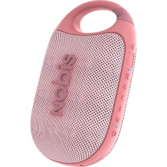 NOBIS Clip N1 portatīvais Bluetooth skaļrunis ar lietotni, ritma režīms, līdz 24 stundām atskaņošanas laika, IP68 ūdensizturīgs, BT 5.3, HD skaņa, stereo pārī, pielāgots ekvalaizers, lieliski piemērots lietošanai ārpus telpām (rozā)