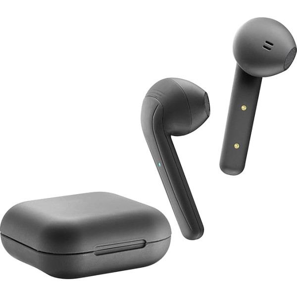 cellularline JAVA True Wireless In-Ear Bluetooth austiņas ar lādētāju, mikrofonu un mikrofonu, kas savienojams ar automašīnu Trokšņa izolācija, sūknis ar basiem iPhone, Samsung, Huawei un citiem viedtālruņiem