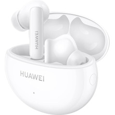 HUAWEI FreeBuds 5i bezvadu austiņas, TWS Bluetooth austiņas, augstas izšķirtspējas skaņa, vairāku režīmu trokšņu slāpēšana, 28 stundu akumulatora darbības laiks, ūdensizturīgas, keramiski baltas krāsas