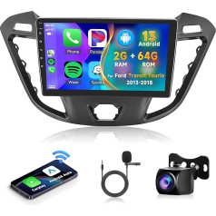 2G + 64G bezvadu Carplay Android auto radio 2 DIN Ford Transit Custom Tourneo 2013-2018