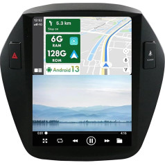 Android 12 9,7 collu IPS skārienjūtīgā ekrāna auto radio Hyundai IX35 Tucson 2010-2015 - iebūvēta aizmugures skata kamera un mikrofons Carplay/DSP/GPS/BT5.0/Mirror Link/RDS/FM-6G+128G