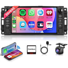 2G+64G bezvadu Carplay Android auto radio Jeep Wrangler Compass Chrysler 300C Sebring Dodge Challenger