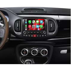 SIXWIN 2+64G Android 13 Carplay Android auto radio ar DSP Fiat 500L 2013-2019, 7 collu skārienjūtīgais ekrāns, 1280 x 720, ar GPS WiFi BT BT USB FM RDS Radio Mirror Link + 32 joslu ekvalaizers