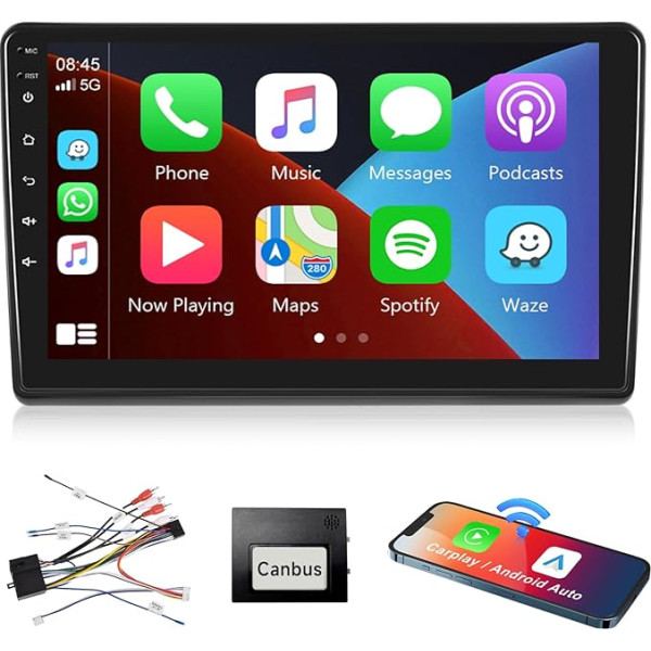 Podofo Carplay auto radio Fiat Ducato 3/Peugeot Boxer 2/Citroen Jumper2 2011-2022, 9 collu skārienjūtīgais ekrāns 2G+64G ar bezvadu Carplay Android Car, Bluetooth/GPS/WiFi/FM/RDS/SWC/HiFi/USB+Reversing