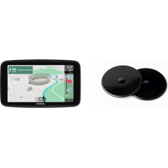 TomTom GO Superior navigācijas ierīce un līmplāksnes visiem TomTom modeļiem, kas paredzētas piestiprināšanai pie instrumentu paneļa