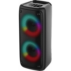 Majestic Fire 2 Bluetooth Speaker, 3 светодиодных световых эффекта, USB/MicroSD/AUX-IN/MIC, перезаряжаемый аккумулятор, функция TWS, ручка для переноски