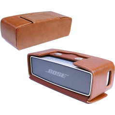 Tuff-Luv Vintage īstas ādas NFC Travel Case futrālis Bose Sound Link Mini / Mini II ar NFC marķējumu - brūns