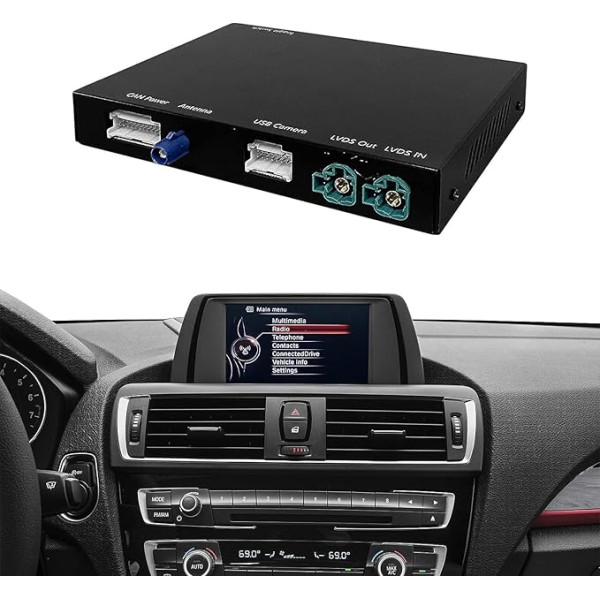 Apple Carplay bezvadu adaptera dekodētājs, priekš BMW 1 2 3 4 sērijas ar NBT sistēmu F20 F21 F22 F23 F30 F31 F31 F32 F33 2011-2015 gads, atbalsta bezvadu Android auto, Mirrorlink, aizmugures skata kameru