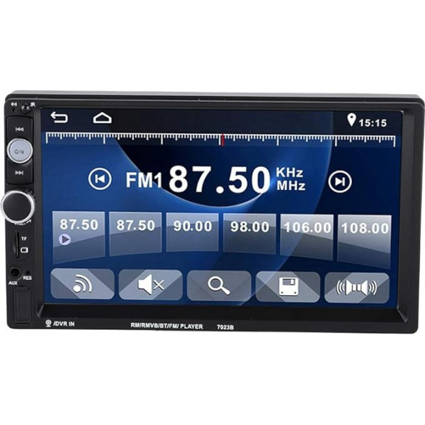 Garsent Double DIN auto radio, 7 collu HD 1080P auto video radio MP5 atskaņotājs atbalsta Bluetooth 4.0, brīvroku zvanīšana, atpakaļgaitas attēli, FM, USB, TF karte Android iOS ierīcēm