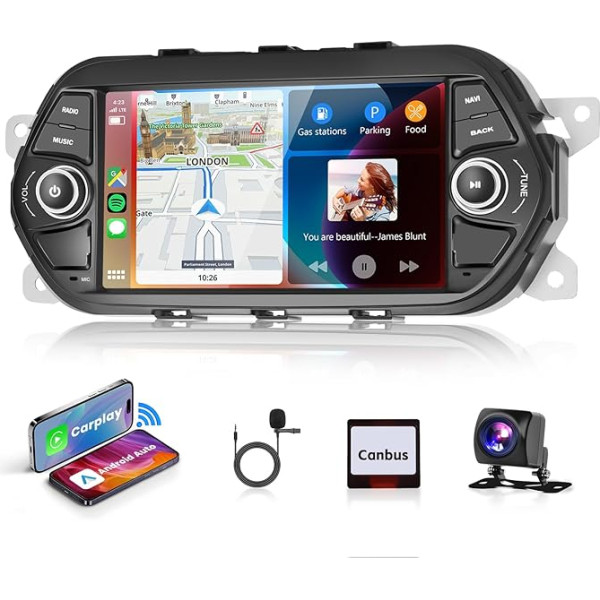 2G & 64G Podofo Autoradio Für FIAT TIPO EGEA 2015-2017 Wireless Carplay Android Auto,7