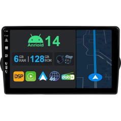 YUNTX 9 collu Android 13 auto radio ar satelītnavigāciju Fiat Tipo Aegea Egea 2015-2017 | Octa Core | 6GB 128GB | Iebūvēts 4G LTE | CarPlay & Android Car | DSP | DAB | QLED | Dual Band WiFi