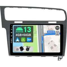 [4GB + 64GB] Android 13 auto radio VW Golf 7 Golf VII 2012-2020-[Integrated CarPlay/Android Car/DSP/GPS]-10.1 collu IPS ekrāns DAB/Mirror Link/Bluetooth 5.0/AHD/360 kamera