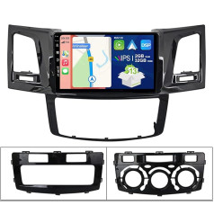 BXLIYER Android 12 auto radio Toyota Fortuner Hilux Revo Vigo (2004-2014) - atpakaļgaitas kamera - 2G + 32G - IPS 9 collu 2 DIN - DAB stūres vadība WiFi Carplay Android auto Bluetooth DSP