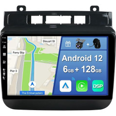 YUNTX [6GB + 128GB] Android 12 auto radio VW Touareg FL NF (2010-2018)-[Integrated CarPlay/Android Car/DSP/GPS]-9 collu IPS Touch Screen CAM+MIC-DAB/Mirror Link/Bluetooth 5.0/AHD/360