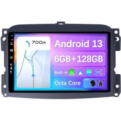 BXLIYER - [6GB+128GB] - Android 12 IPS auto radio piemērots Fiat 500L (2012-2016) - Iebūvēts DSP / Carplay / Android Car - LED kamera + mikrofons - 10,1 collu 2 DIN - DAB Fast Boot 360 - DAB vadība no stūres rata