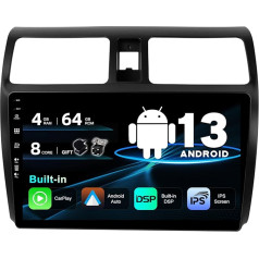 SXAUTO Auto radio ar Android 10, piemērots Suzuki Swift (2005-2016) - Iebūvēts Carplay/Android Car/DSP - Bez MIC kameras - [4G + 64G] - 10,1 collas - 2 Din - Atbalsta DAB stūres vadības ierīci 4G WiFi BT