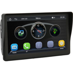 Autoradio, 7 collu skārienekrāns, Bluetooth 5.1, MP5 atskaņotājs, atbalsta MirrorLink, Carplay, Android Car, reverso attēlu