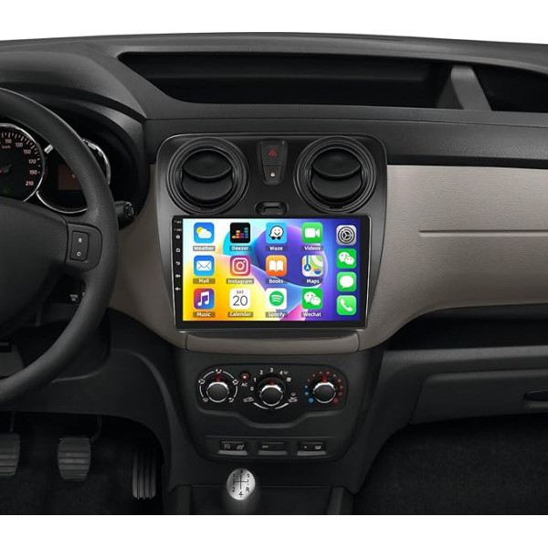 [1+32G] SIXWIN Android 13 Renault Lodgy 2021 Auto radio, 9 collu kapacitīvais skārienjūtīgais ekrāns ar WiFi GPS Bluetooth FM/RDS USB Mirrorlink + Canbus