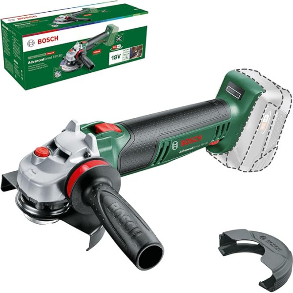 Bosch Akku-Kompakt-Winkelschleifer AdvancedGrind 18V-80 (Ohne Akku; 18 Volt System; zum Schleifen, Trennen und Bürsten in verschiedenen Materialien; im Karton)