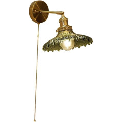 Korridorlampe Dekorative Wand Beleuchtung Wlmehujj Sienas lampa ar Pull Chain Stikla abažūrs Regulējams rokas sconces Sienas apgaismojums Creative Industrial Brass Sienas gaisma dzīvojamā istaba, guļamistaba, kabinets,