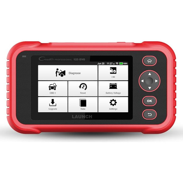 LAUNCH Europe CRP123EVO OBD2 diagnostikas rīks Auto nolasītājs Auto diagnostikas testeris Eļļas serviss/pārbaude, stūres leņķa sensors, droseļvārsts, dzinēja ABS SRS automātiskā transmisija, kodu skeneris Wi-Fi