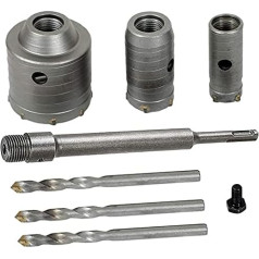 Bohrersatz Betonlöcher sah Kits SDS. Plus Schaft Wandlochschneider Zementbohrer-Sets (30 40 60mm) 220mm Pleuelstange Bohrbits