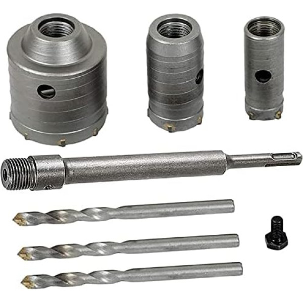 Bohrersatz Betonlöcher sah Kits SDS. Plus Schaft Wandlochschneider Zementbohrer-Sets (30 40 60mm) 220mm Pleuelstange Bohrbits