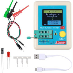 LCR-T7 tranzistoru testeris, daudzfunkcionāls TFT tranzistoru testeris ar vienu taustiņu darbību, grafiskais displejs, automātiskā izslēgšanās diodei, triodei, kondensatoram, rezistoram, tranzistoram