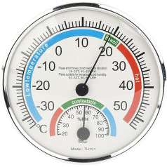 Yuanpgky Iekštelpu temperatūras un mitruma mērītājs Analogais termohigrometrs telpu klimata kontrolei Temperatūra un mitrums