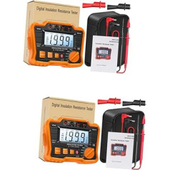 ULTECHNOVO 2 Sätze digitale spannungsprüfer spannungstester digitales Messgerät Megaohmmeter mit Hintergrundbeleleuchtung digitaler Isolationswiderstandstester Isolationsprüfer Abs