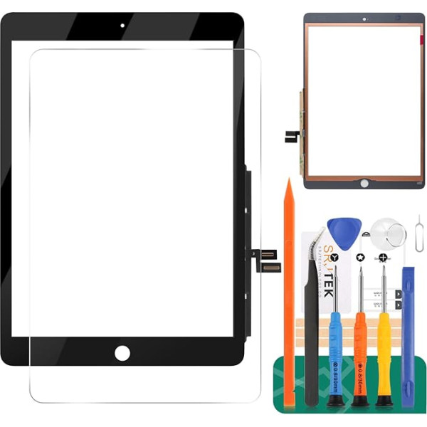 Jauns iPad 10,2 collu 2019 7. paaudzes 2019 skārienjūtīgā ekrāna digitalizators iPad 7 8 A2197 A2198 A2428 skārienjūtīgā displeja paneļa remonta komplekts (bez LCD, bez sākuma pogas) (melns)