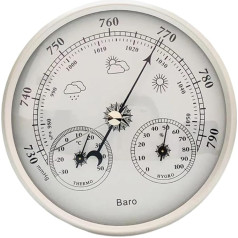 Uwithdanceme 3 in 1 termometrs Higrometrs Barometrs 130mm Dial tipa meteoroloģiskā stacija Gaisa spiediens Temperatūra Mitruma mērītājs