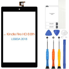 Touchscreen für Amazon Kindle Fire HD8 HD 8 8. Gen 2018 L5S83A Touchscreen für Kindle HD8 8TH 8 Zoll Digitizer Ersatz Bildschirm mit Werkzeugen (nicht LCD, Schwarz)