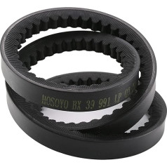 Othmro 1 gab Trīsstūra josta Rūpnieciskā josta BX39 Drive Belt Iekšējais apkārtmērs 99,1 cm Rūpnieciskās jaudas gumijas piedziņas siksnas rezerves siksnas zobrata siksna virpām Galda zāģi lentzāģi Melns