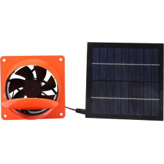 Solarbetriebener 20-W-Ventilator, Solar-Abluftventilator mit Monokristallinem Panel, Wasserdichtes Shutter-Ventilator-Kit mit Starkem Luftstrom für den Hühnerstall Im Gewächshaus I