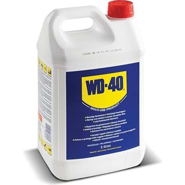 WD-40 - daudzfunkcionāls līdzeklis - kanna - bez silikona - nevadošs - saderīgs ar plastmasu, gumiju, visiem metāliem - 5 l, zils